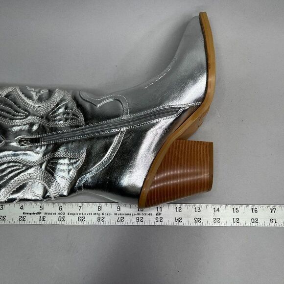 ISNOM Cowgirl Women's Size 8.5 Embroidered‎ Pointed Toe Cowboy Boots - Picture 11 of 11